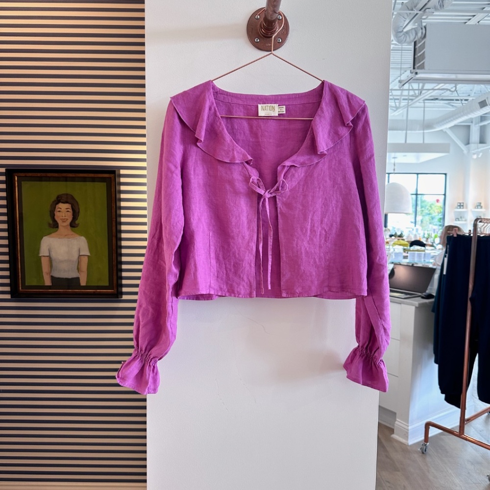 NWT Pink Rosebud Nation LTD Camila Blouse, M and XS